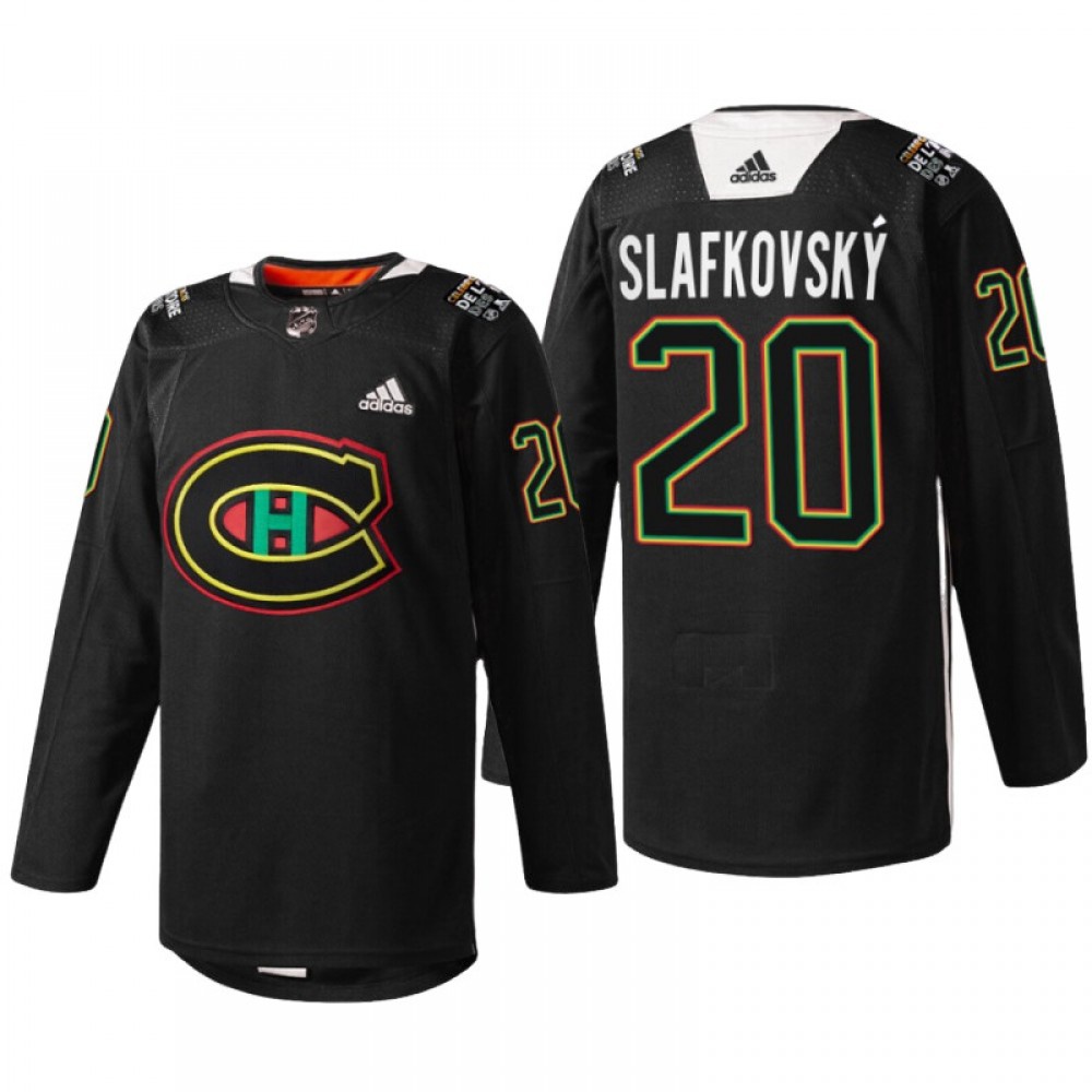 Montreal Canadiens Juraj Slafkovsky Black History Night Warmup Jersey-Pro Kit Vault | Brand New 26/27 Sports Jerseys